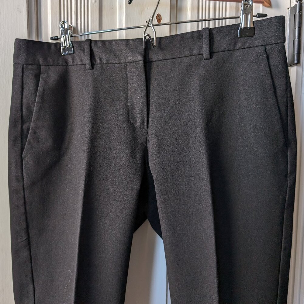 Theory Pleated Pant - Size 10, Black, Viscose/Cotton